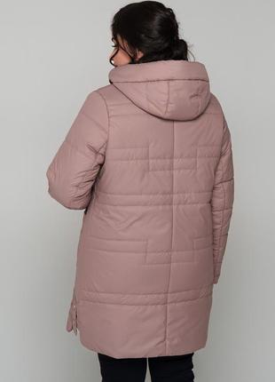 Фирменная женская удлиненная куртка на весну, батальные размеры4 фото