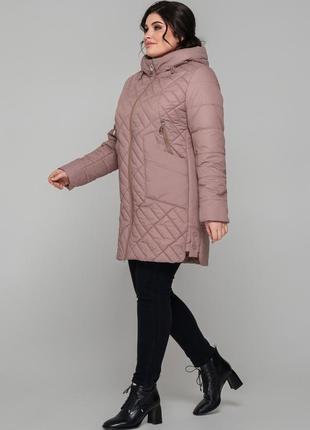 Фирменная женская удлиненная куртка на весну, батальные размеры6 фото