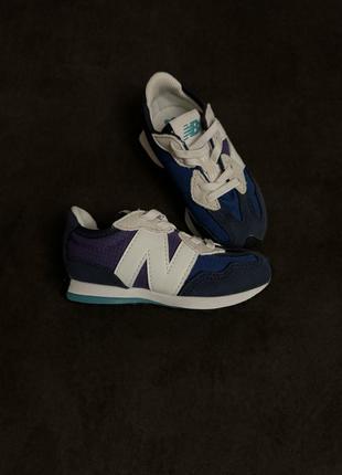 New balance kids' 327 bungee lace in blue/purple synthetic2 фото