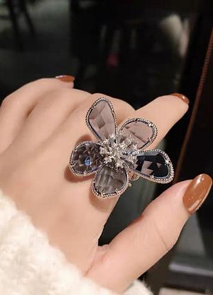 Кільце квітка swarovski