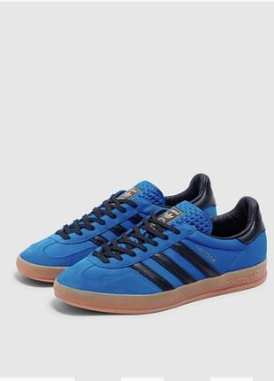 Замшеві чоловічі кеди  adidas gazelle indoor sneaker blue 

44-45 розмір