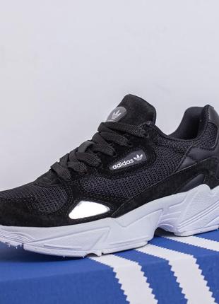 Женские кроссовки adidas falcon black кросівки6 фото