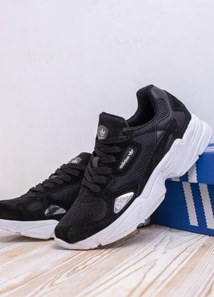 Женские кроссовки adidas falcon black кросівки9 фото