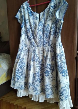 Очаровательное хлопковое летнее платье хлопок