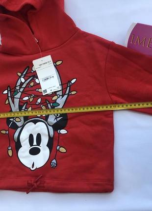 Худі кофта начес начос міккі mickey mouse тепла укорочена 8