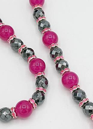 Набор ожерелье браслет и серьги из натурального камня6 фото
