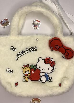 Пухнаста сумка hello kitty