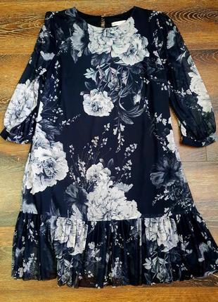 Платье шифон сетка