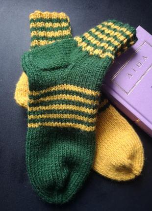 Теплые вязанные носки ручной работы
