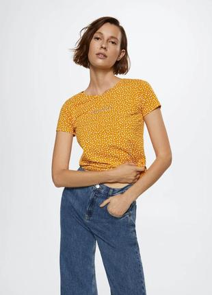 Футболка mango з вишитим логотипом 37040566ym розмір m