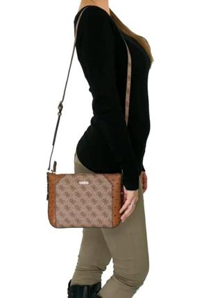 Сумка guess women's crossbody brown3 фото