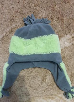 Шапка на флисе детская 6-9 месяцев