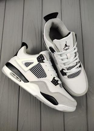 Nike air jordan 4 retro thermo white grey