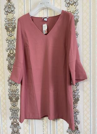 Стильное платье, темно пудровое платье