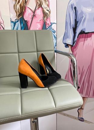 Жіночі туфлі 👠 на високому каблуці натуральна замша 35-41р3 фото
