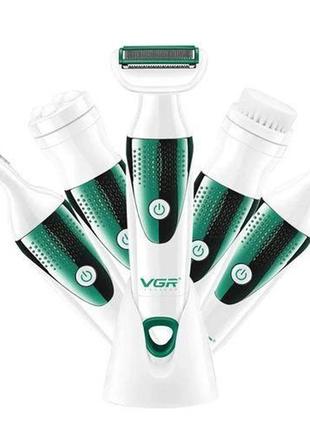Набор vgr v-720 5 в 1 для ухода, триммер для носа, бровей, тела, устройство для чистки лица, массаже1 фото