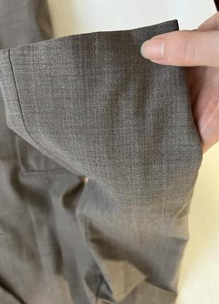 Вовна 🔥 сірий брючний костюм класичний теплий вовняний базовий стильний трендовий комплект оверсайз вільний піджак жакет брюки7 фото