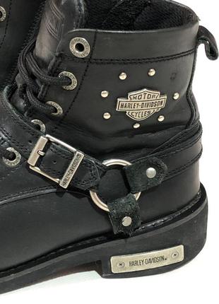 Harley davidson moto leather shoes racing biker  жіночі мотоботи4 фото