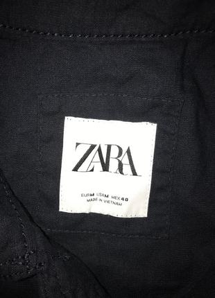 Zara куртка ветровка лён коттон8 фото