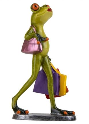 Статуетка "жабка - шопоголік", 18,5 см1 фото