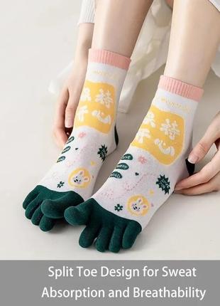 Набор носков с раздельными пальцами пять пальцев 3 пары 36-39р8 фото