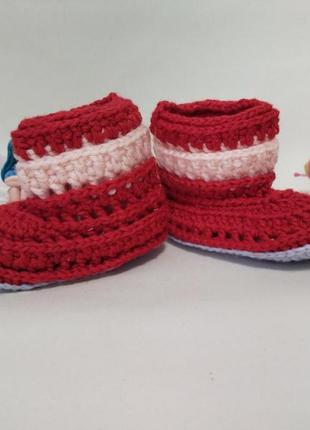 🌺вязаные детские пинетки🩰 ручной работы.