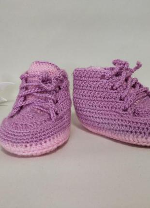 🌺вязаные детские пинетки🩰 ручной работы.