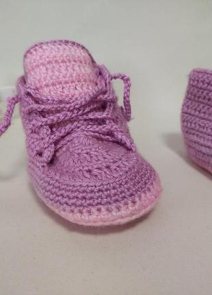 🌺вязаные детские пинетки🩰 ручной работы.