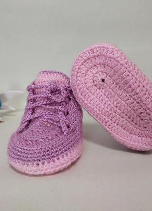 🌺вязаные детские пинетки🩰 ручной работы.