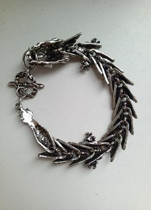 Мужской браслет в форме дракона3 фото