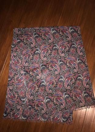 Tommy hilfiger-великий бавовняний шарф у принт пейслі2 фото