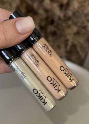 Хит! консилер kiko milano skin tone concealer жидкий разглаживающий корректор с натуральным финишем