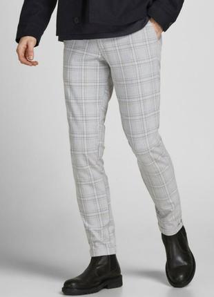 Jack & jones - 30/32 - брюки чіноси сірі штани мужские1 фото