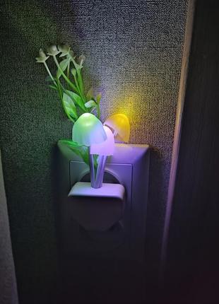 Светильник ночник с грибами | автоматический светильник грибы