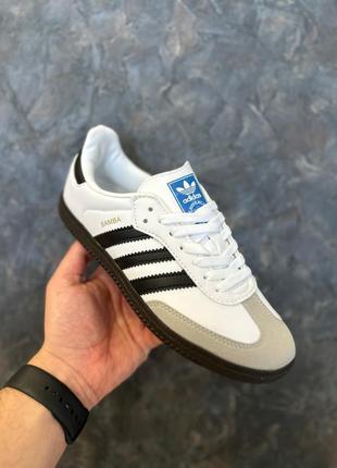 Мужские и женские кроссовки adidas samba og black/white