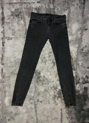 Топовые джинсы zara,джинсы с разрезами1 фото