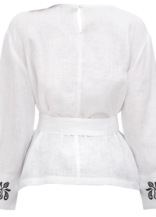 Блуза галина белая галерея льна, 44-54рр3 фото