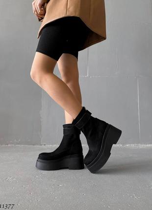 Демисезонные ботинки =meideli=
цвет: черный, экозамша4 фото