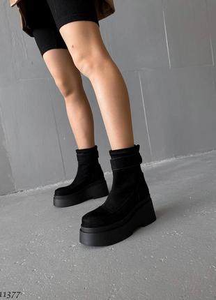 Демисезонные ботинки =meideli=
цвет: черный, экозамша7 фото