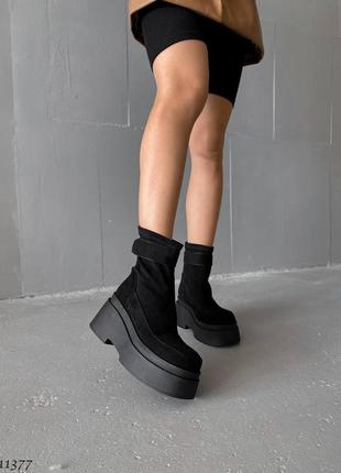 Демисезонные ботинки =meideli=
цвет: черный, экозамша2 фото
