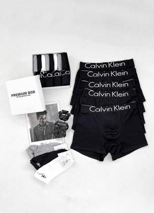 Премиум! набор (4+8) трусов боксеров calvin klein + 8 пар носков комплект трусы + носки келвин кляйн2 фото