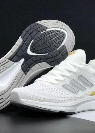 Кросівки жіночі adidas  eq21 run white взуття адідас білі сітка текстильні легкі модні весна літо