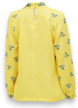 Блуза тернавка желтая галерея льна, 40-48рр3 фото