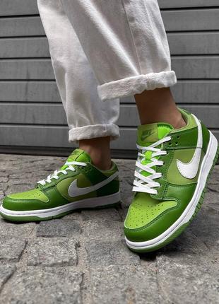 Кроссовки nike sb dunk green white chlorophyll9 фото