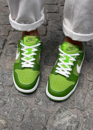 Кроссовки nike sb dunk green white chlorophyll5 фото