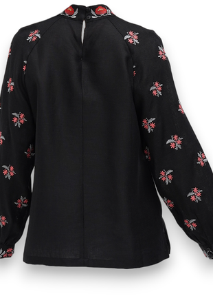 Блуза тернавка черная галерея льна, 40-48рр2 фото
