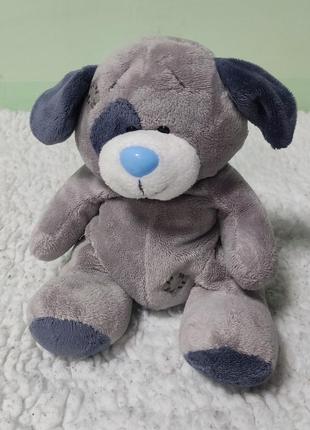 Мягкая игрушка  большой щенок,  плюш c гранулами 26 см  отличное состояние ,  игрушка для моторики пальцев