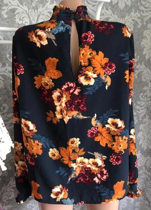 Красивая блуза с рукавом шифоновая в цветах2 фото
