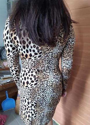 Леопардове плаття і шарфик7 фото