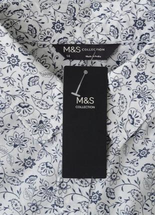 Базовая рубашка marks & spencer хлопок